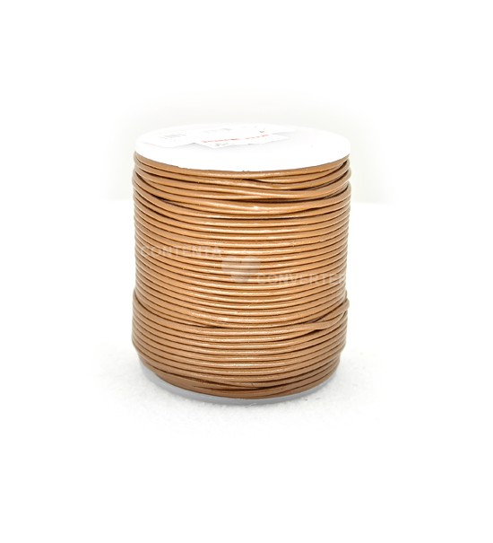 Leather cord (5 mt) 2 mm - Tobacco